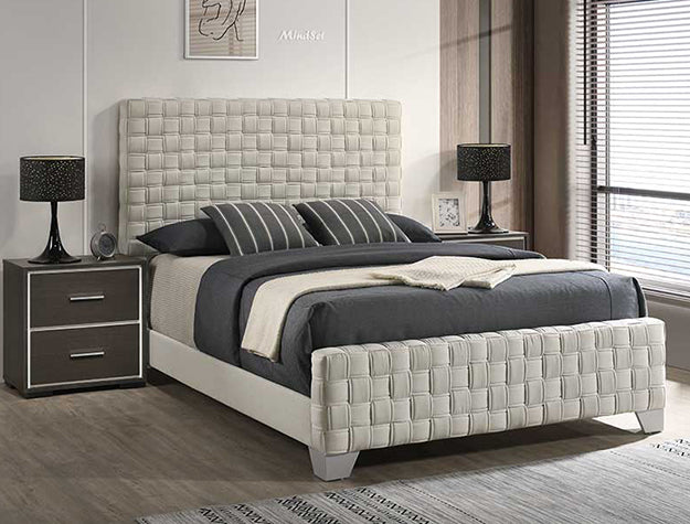 FERIN TAUPE QUEEN HB/FOOTBOARD