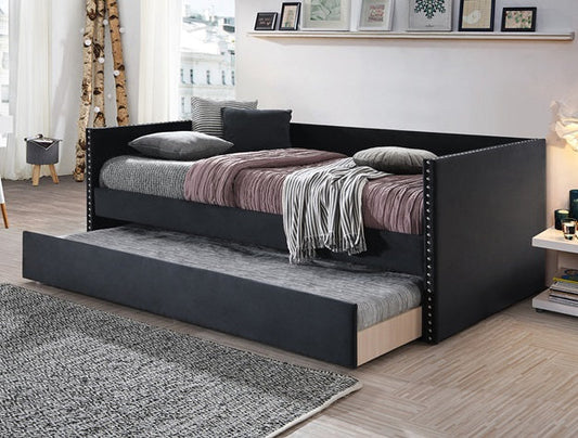 SADIE BLACK VELVET DAYBED BACK