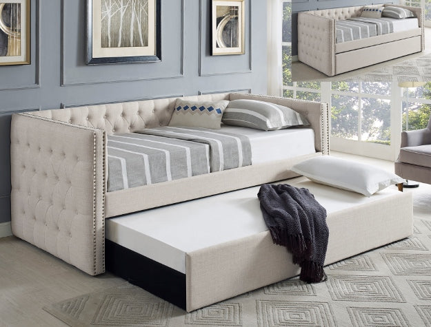 TRINA IVORY DAYBED BACK + SIDE RAIL
