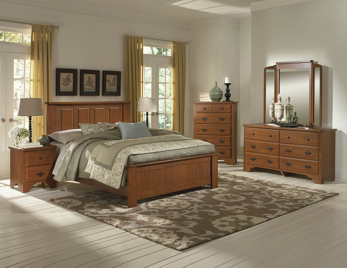 54000 SERIES - COTTAGE - Q/F PANEL HEADBOARD (HERITAGE OAK)