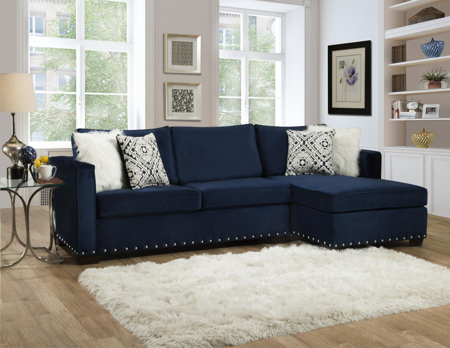 Melon Navy LSF SEC. Sofa