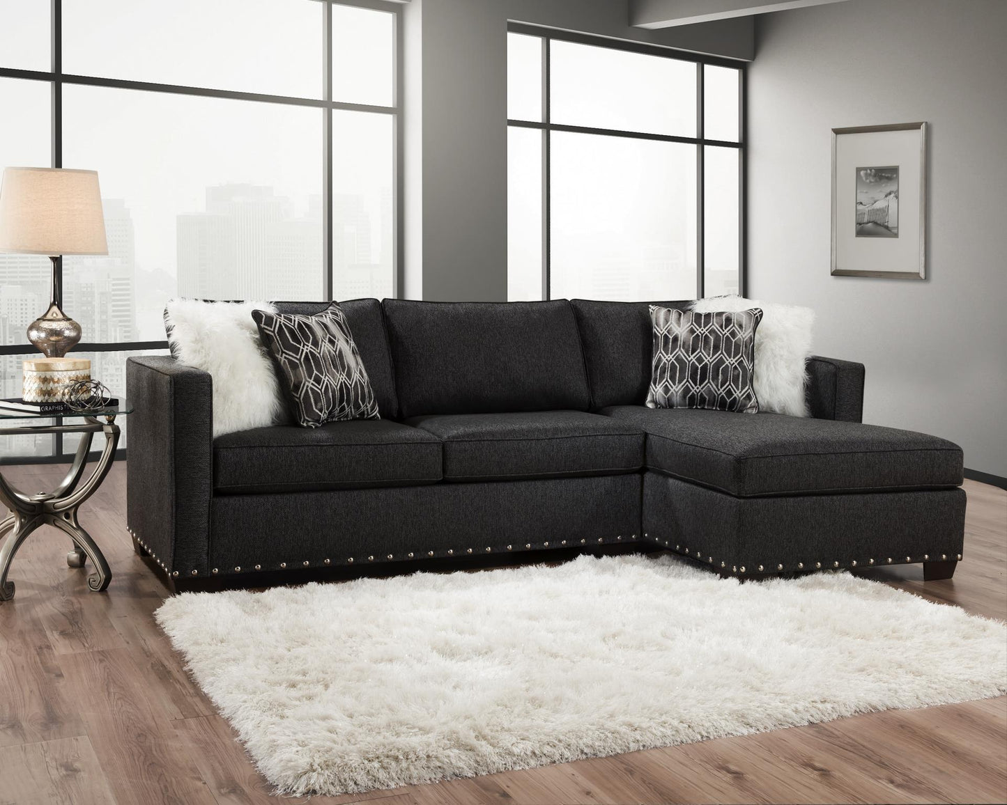Crypton Charcoal RAF SEC. Chaise