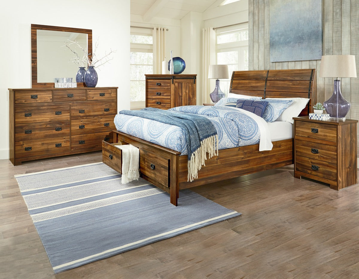 55000 SERIES - ONTARIO - 43? 5 DRAWER CHEST W/BARN DOOR (PLANT WOOD)
