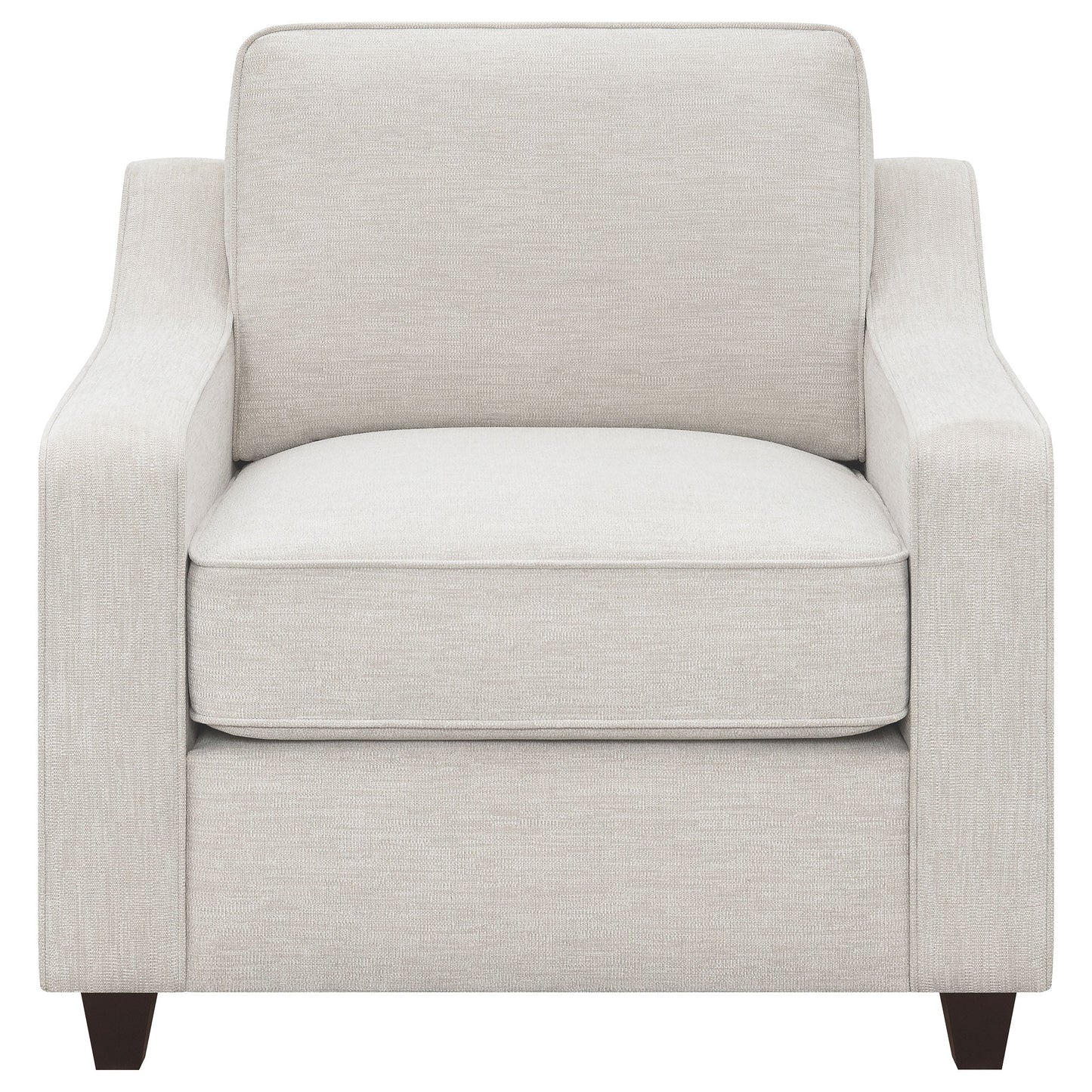 Christine Upholstered Cushion Back Chair Beige
