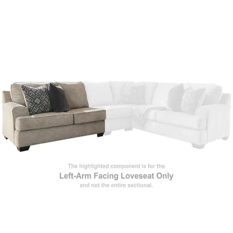Bovarian Stone Sectional Left Hand Facing Love Seat
