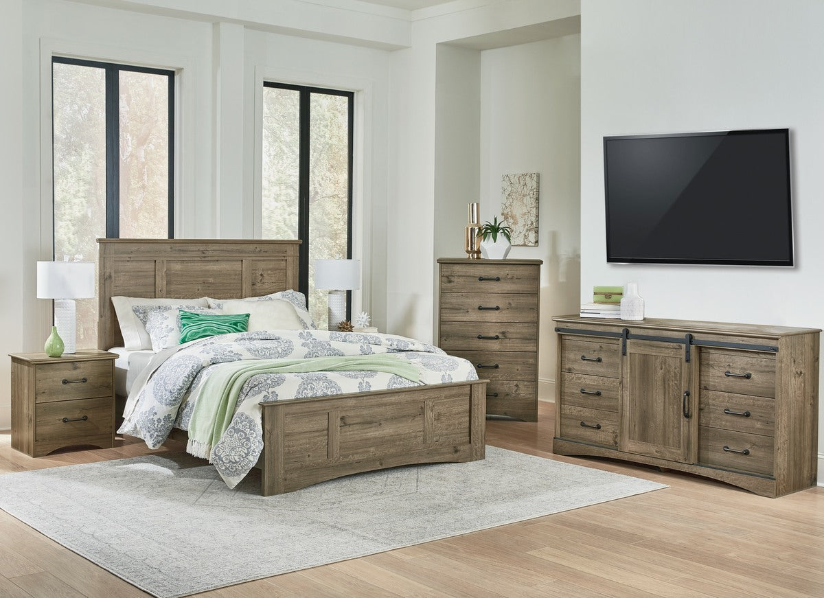 60000 SERIES - CODY - Q/F HEADBOARD (WEATHERED GRAY ASH)