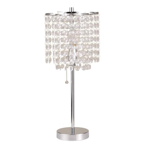 CHROME TABLE LAMP 19 inH