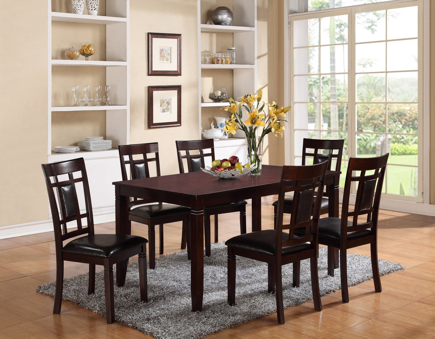 PAIGE 7 PIECE DINETTE SET (TABLE W/ 6 CHAIRS)