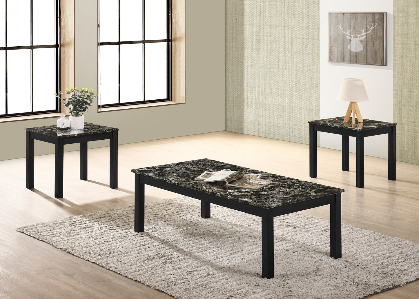 THURNER 3-PK SET FAUX MARBLE