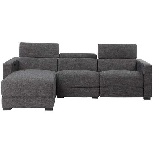 ZARA CHARCOAL LAF DUAL POWER CHAISE  (Closeout)