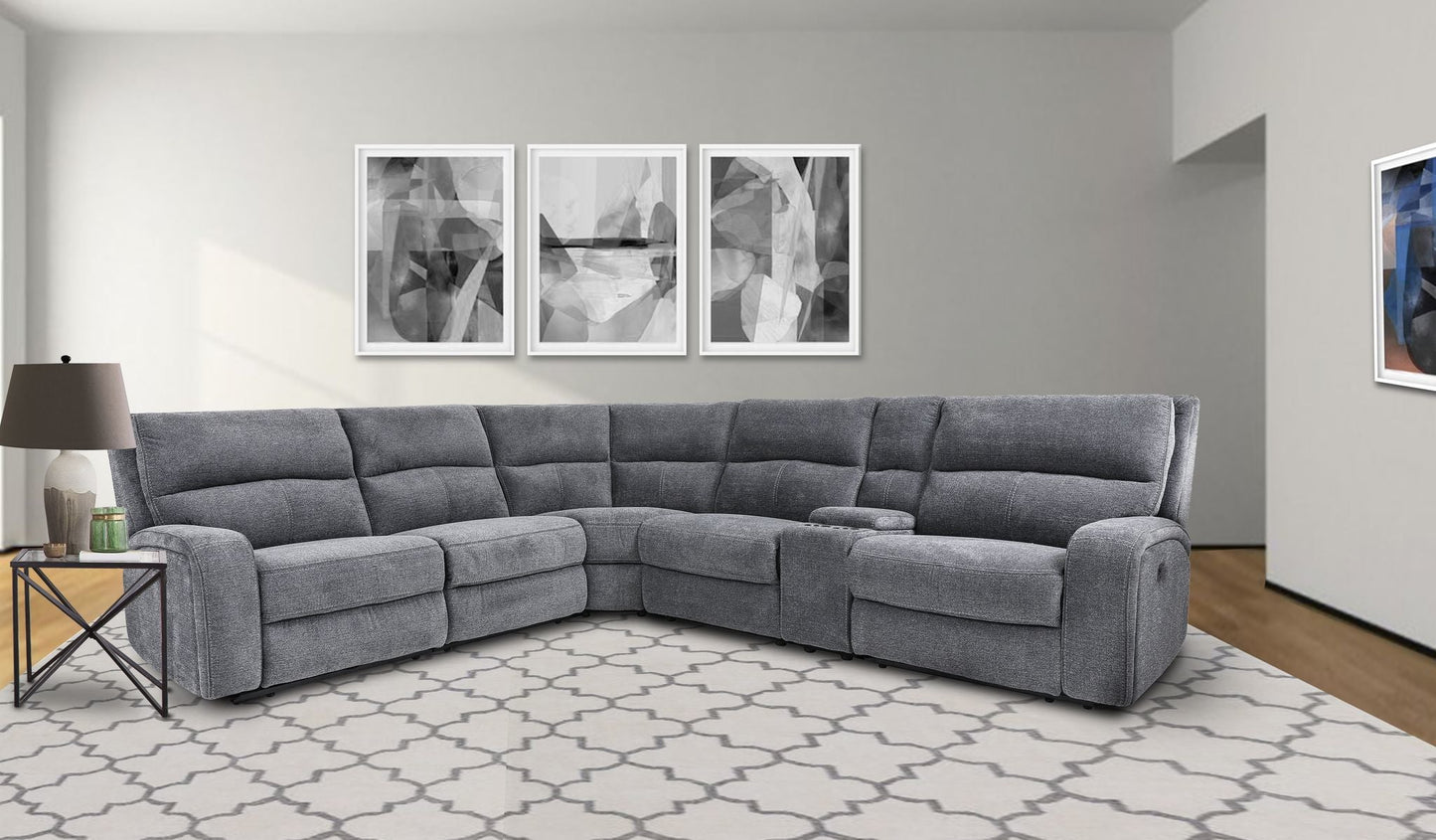 Bizmark Grey Pwr Laf Recliner