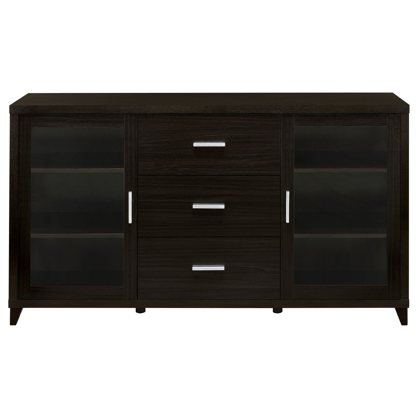 Lewes 2-door TV Stand with AdjusTable Shelves Cappuccino