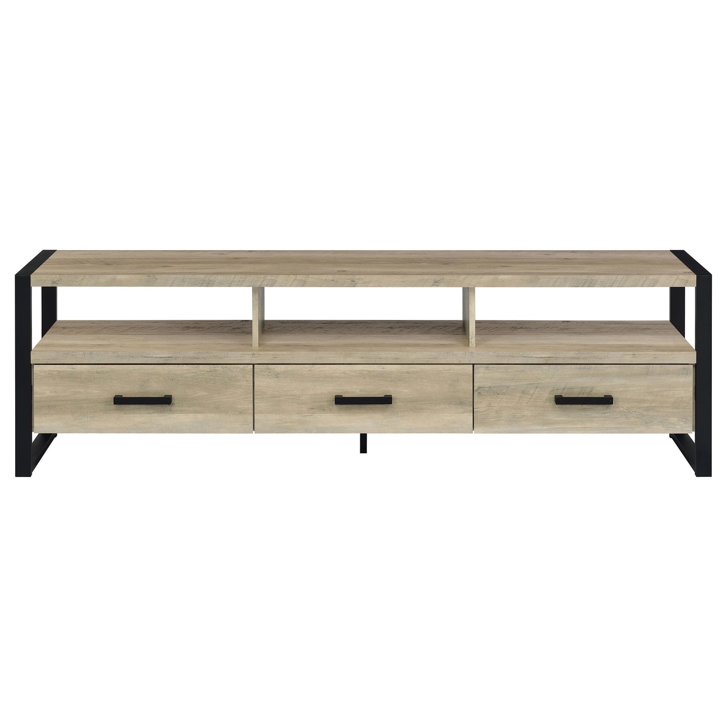 James 3-drawer Composite Wood 71" TV Stand Antique Pine