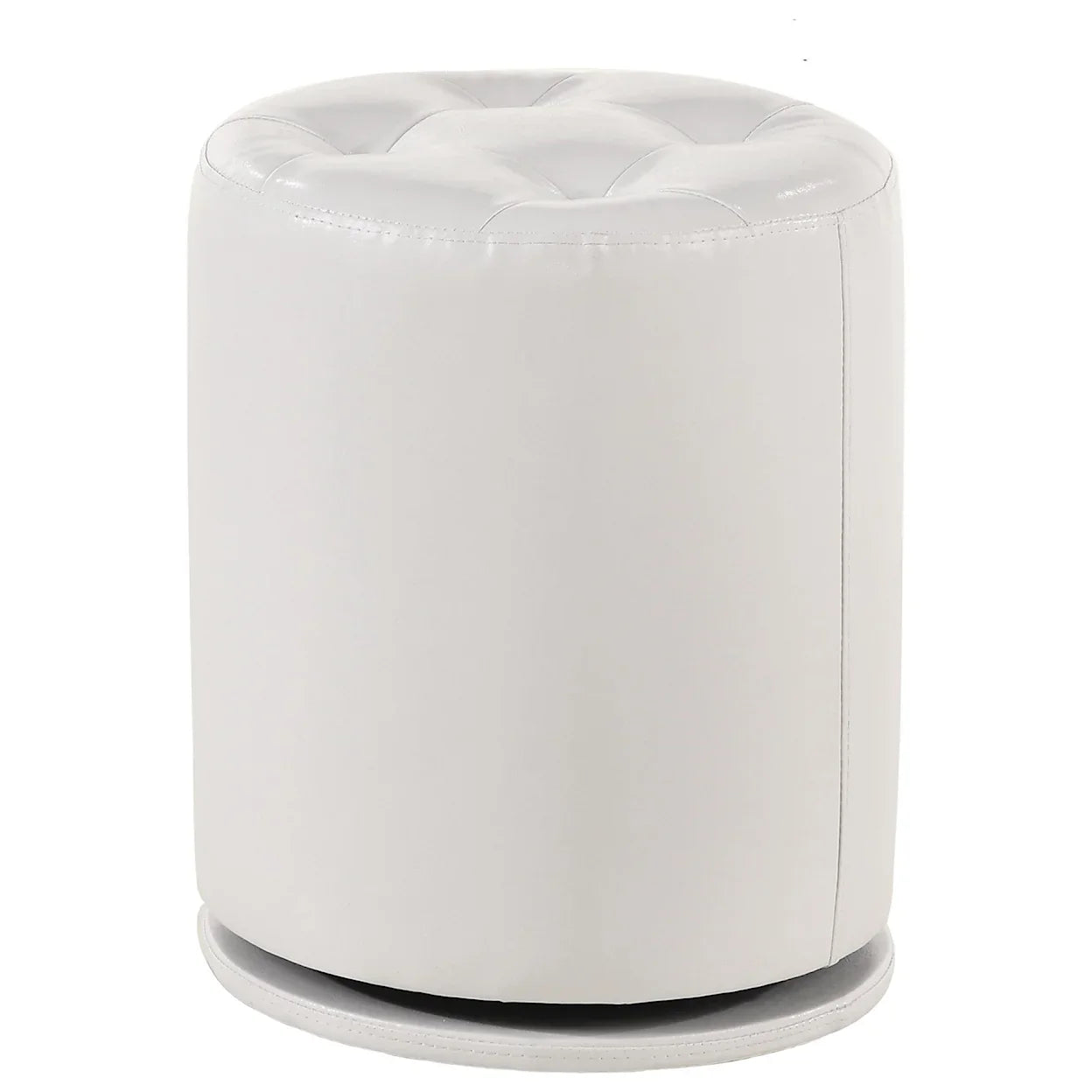 MORGAN ROUND SWIVEL STOOL WHITE