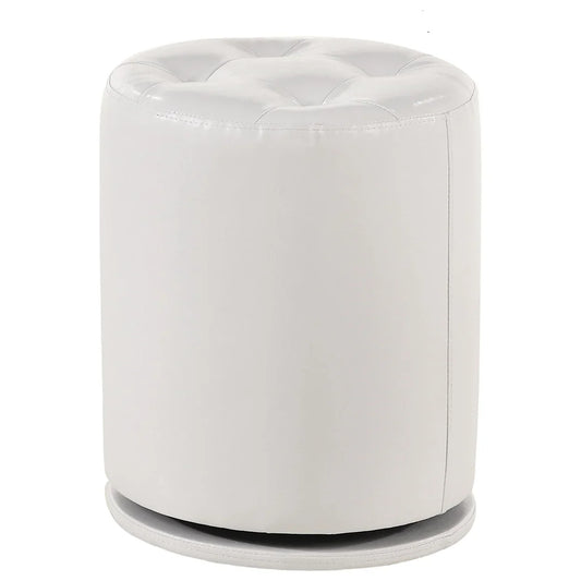 MORGAN ROUND SWIVEL STOOL WHITE