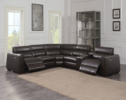 NARA BROWN LEATHER ARMLESS CHAIR (Closeout)