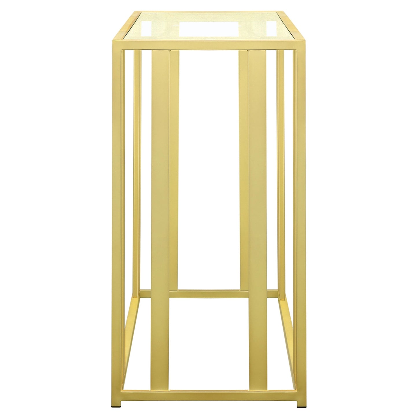 Adri Metal Frame Sofa Table Matte Brass