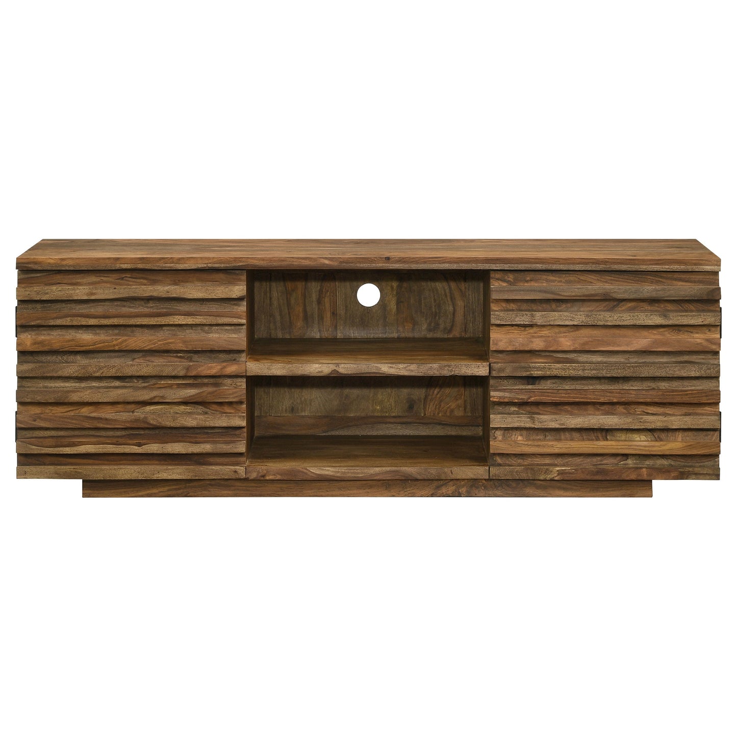 Julia 2-door TV Console with AdjusTable Shelf Natural