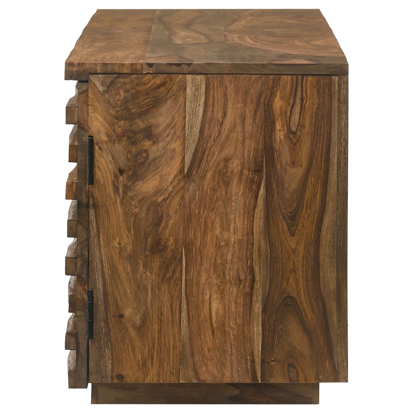 Julia 2-door TV Console with AdjusTable Shelf Natural