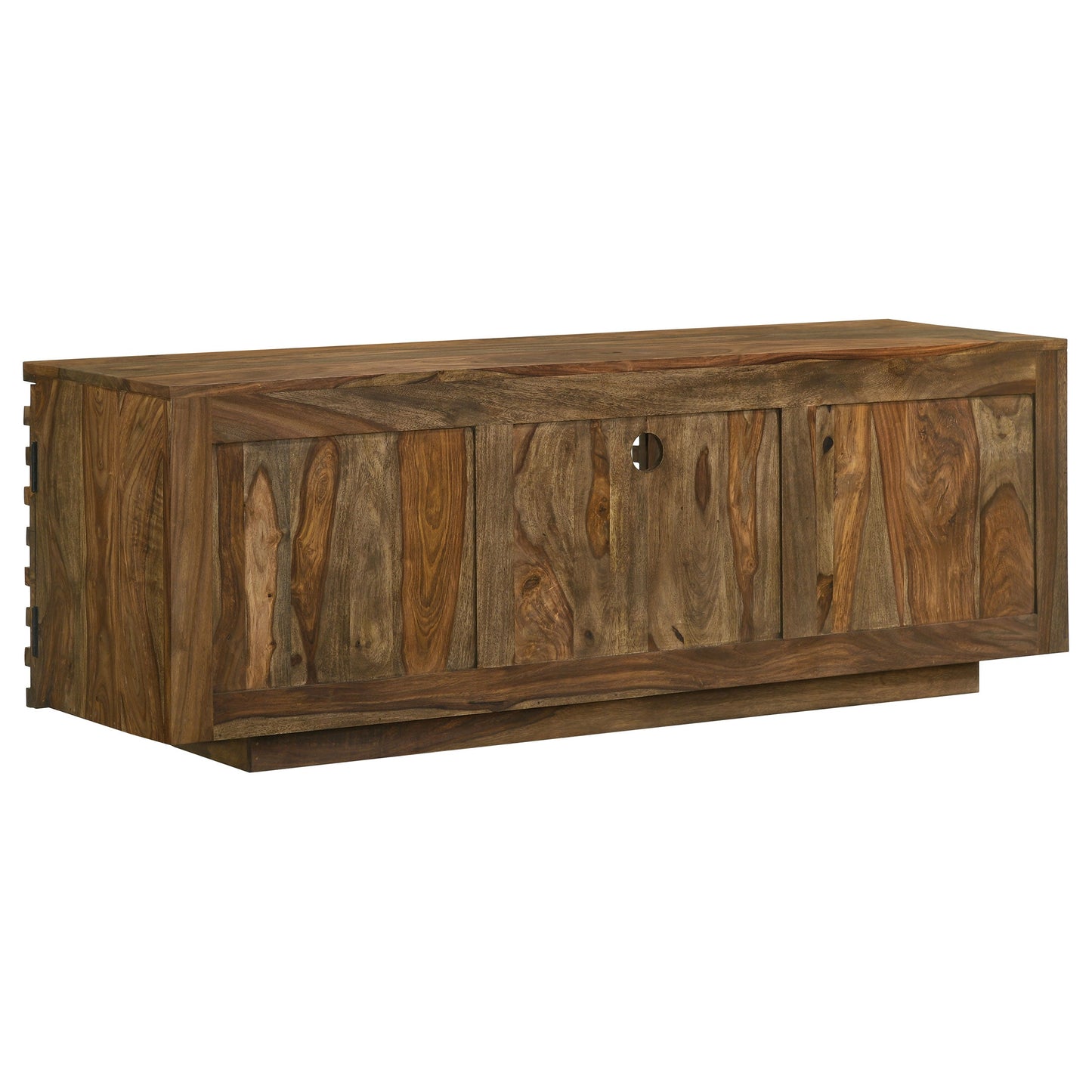 Julia 2-door TV Console with AdjusTable Shelf Natural