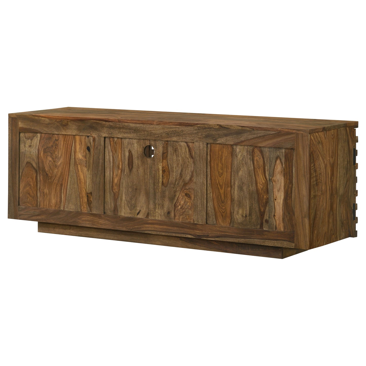 Julia 2-door TV Console with AdjusTable Shelf Natural