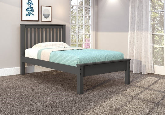 TWIN CONTEMPO BED DARK GREY