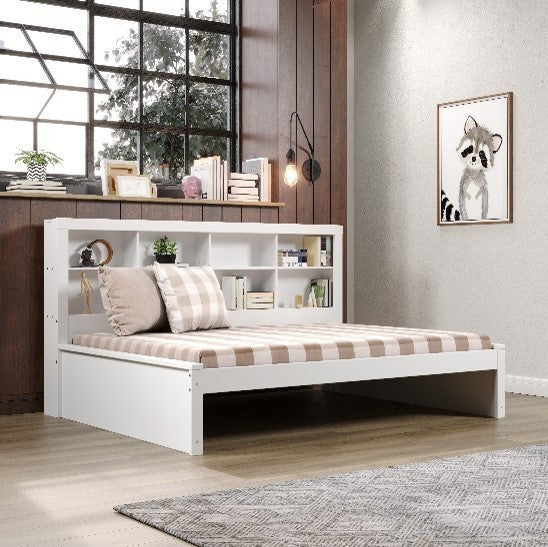 Full Bookcase Day Bed in White
