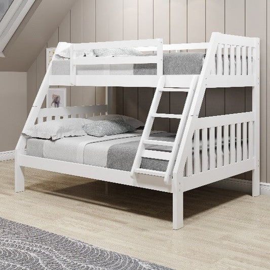 TWIN/FULL MISSION BUNK BED WHITE