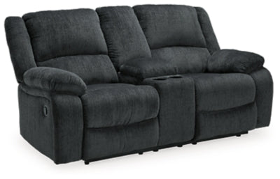 Draycoll Slate Double Recl Loveseat w/Console