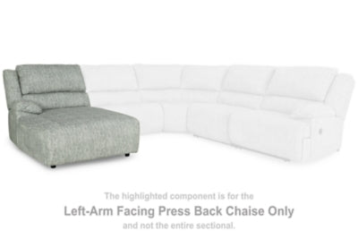 McClelland Gray Sectional LAF Pressback Chaise