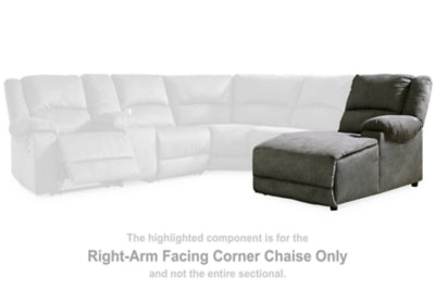 Benlocke Flannel Sectional Right Hand Facing Corner Chaise