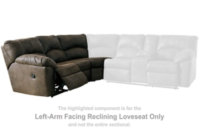 Tambo Canyon Sectional Left Hand Facing Single Reclining Loveseat