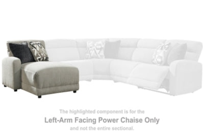 Colleyville Stone Sectional Left Hand Facing Press Back Power Chaise