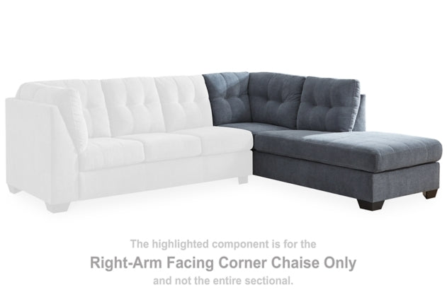 Marleton Denim Sectional Right Hand Facing Corner Chaise
