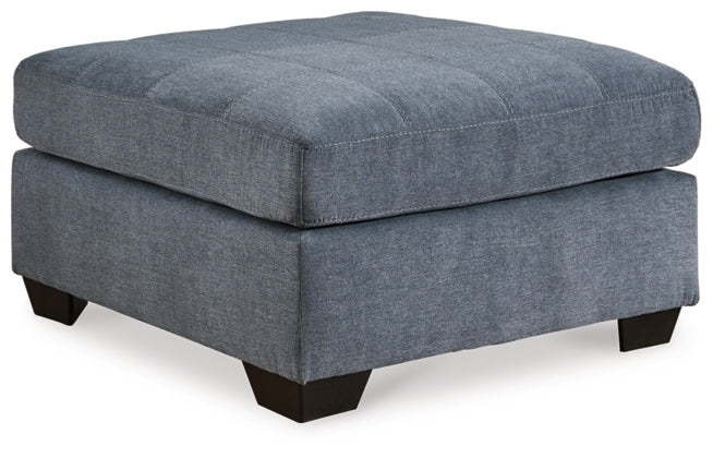 Marleton Denim Oversized Accent Ottoman
