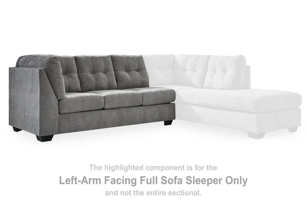 Marleton Gray Sectional Left Hand Facing Full Sofa Sleeper
