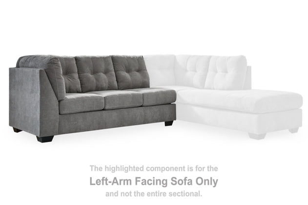 Marleton Gray Sectional Left Hand Facing Sofa