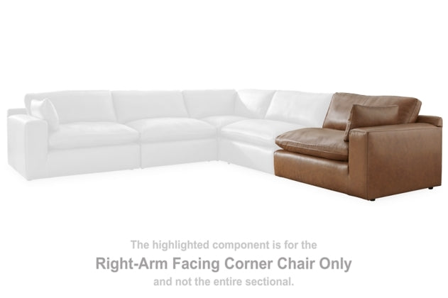 Emilia Caramel Sectional Right Hand Facing Corner Chair