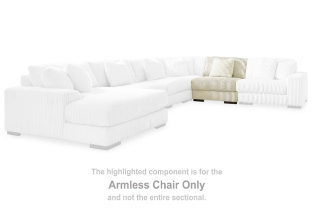 Lindyn Ivory Sectional Armless Chair
