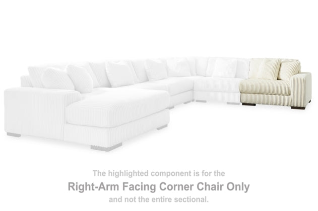 Lindyn Ivory Sectional Right Hand Facing Corner Chair