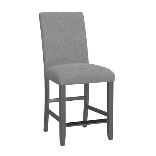 SENECA GRAY UPHOLSTERED COUNTER HEIGHT STOOLS