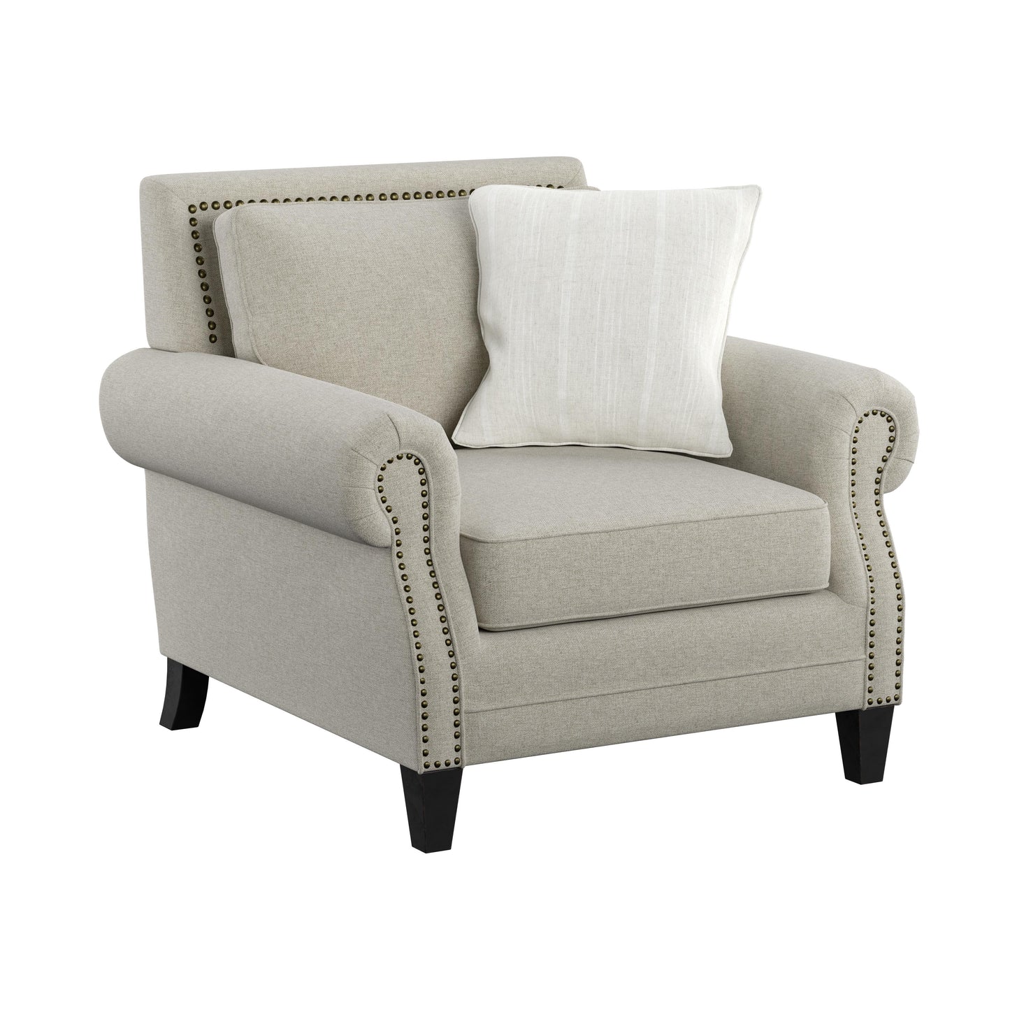 CELIA CHAIR W/1 PILLOWS-BEIGE