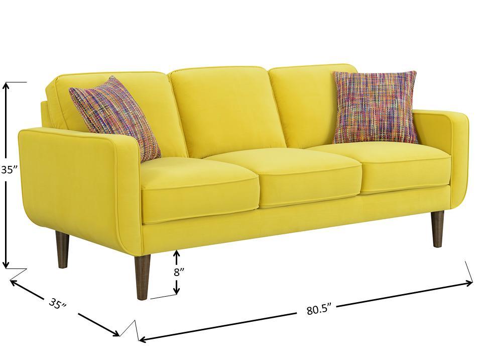 JAX SOFA W/2 PILLOWS-YELLOW