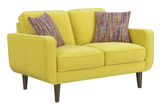 JAX LOVESEAT W/2 PILLOWS-YELLOW