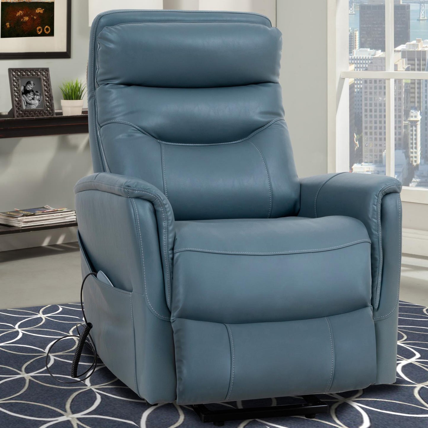 Gemini Softy Azure Manual Swivel Glider Recliner