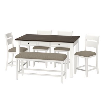 SARASOTA GATHERING TABLE W/ 4 CHAIRS & BENCH