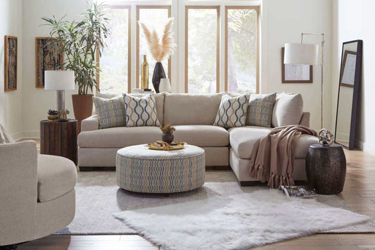 Tampa Cream Sectional - LSF Loveseat
