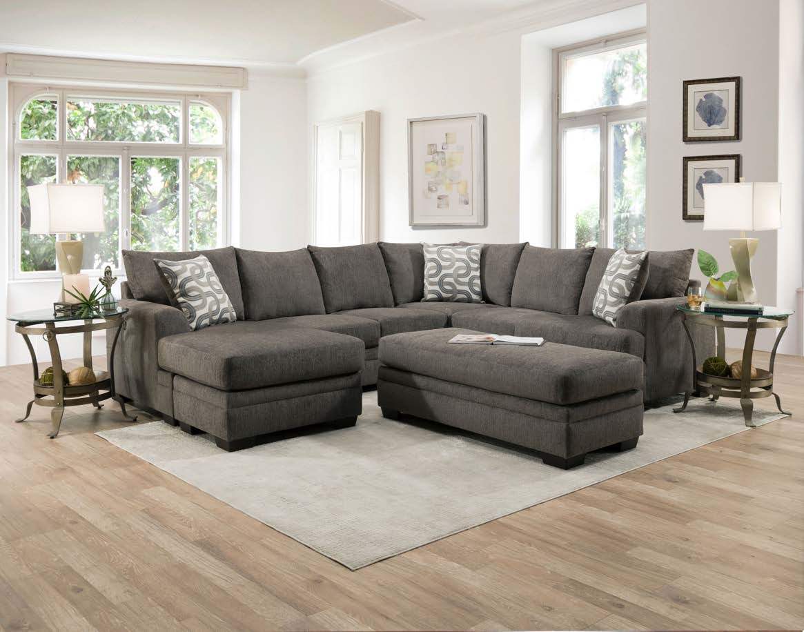 Bailey Charcoal Sectional - Ottoman