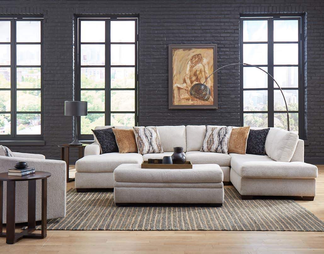Milan Sand Sectional - Swivel Chair