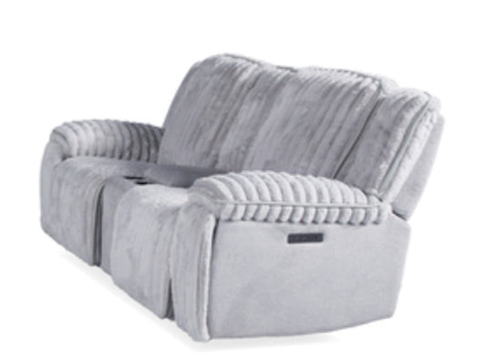 Presley Fog - 70718L2-2EH+HCE (206146/156148/253002) Dual PHR loveseat w/ Console